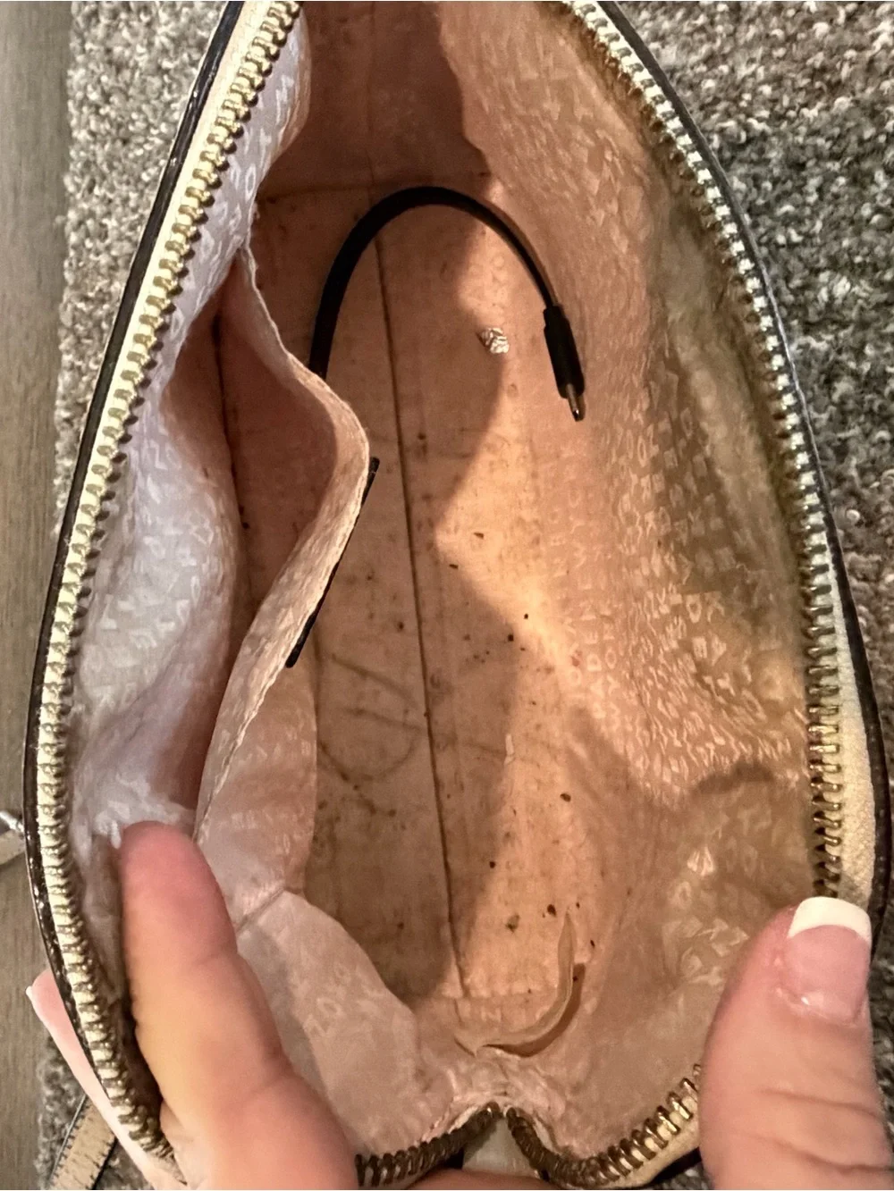 kate spade Cream and Tan Leather Crossbody Bag